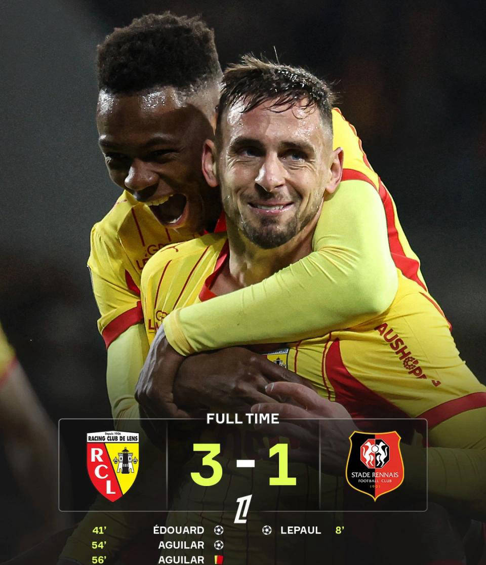 朗斯逆转3-1夺冠，法甲榜首易主！黑马强势崛起，大巴黎失去王座